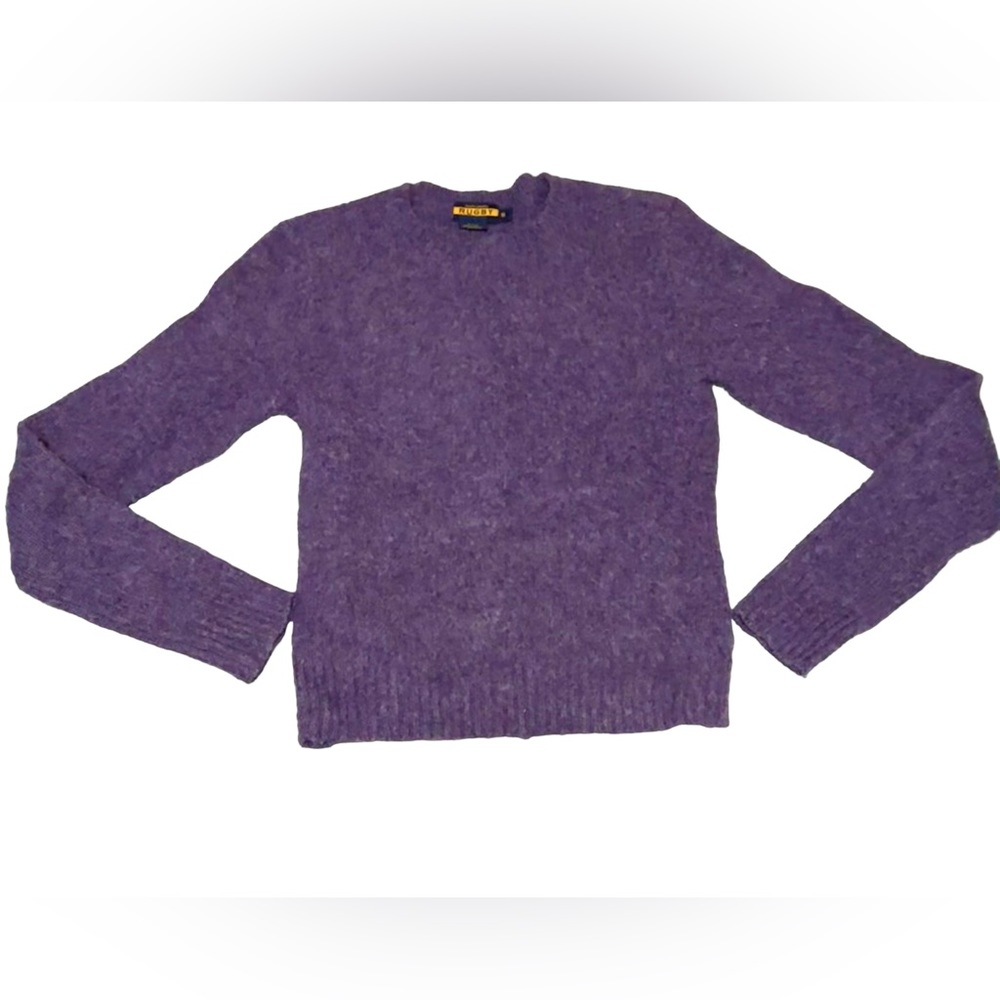 Rugby Ralph Lauren Shaggy Wool Sweater • Purple • Small